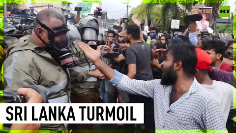 Violent clashes erupt at student protest in Sri Lanka