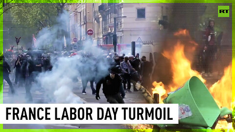 French protests against pension reform end in brawls, fires and arrests | Labor Day Worldwide