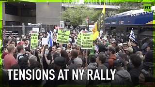 Pro-Palestine and pro-Israel protesters meet in NYC (Ouch)