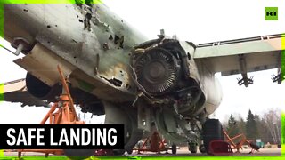 Russian pilot safely lands Su-25 after getting hit by missile