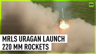 Russian rocket launcher systems strike Ukrainian military targets