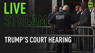Live of former US President Donald Trump at court hearing