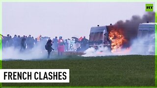 French anti-reservoir protest turns violent