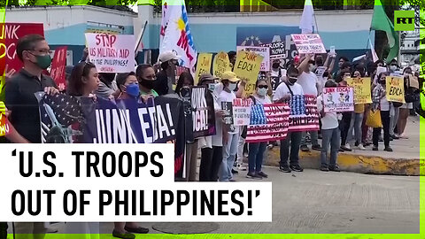 Protest held as US defense secretary visits Philippines