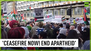 Crowds rally in London demanding peace in Gaza