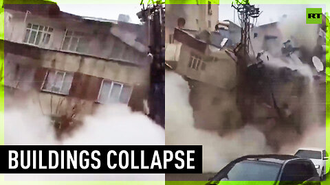 Buildings crumble following earthquake in Türkiye and Syria