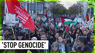 'Dead kids is not self defense' | Thousands rally in the Hague against Israeli offensive in Gaza