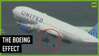 Tire falls off Boeing plane after takeoff