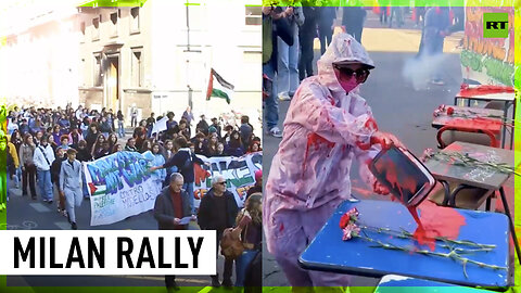 Students in Milan rally against government, demand Gaza ceasefire