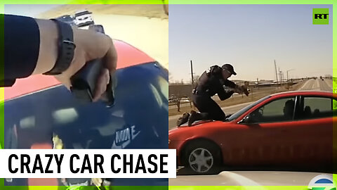 GTA-style chase: Iowa cop clings to suspect’s car