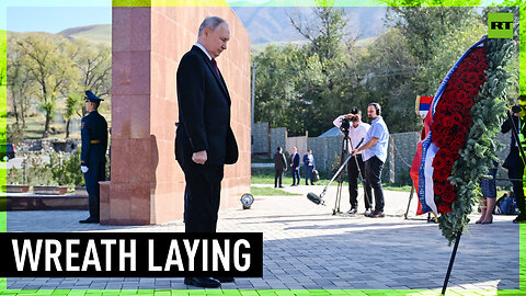 Putin lays wreath at Ata-Beyit memorial complex in Kyrgyzstan