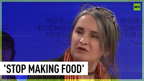 Stop making food – Davos ecowarrior