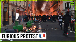 Bonfires and tear gas consume streets of Paris as pension reform protest continues