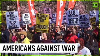 'US capitalism: Addicted to war' | Hundreds peace demonstrators rally in front of White House