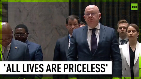 'All lives are priceless': Russian ambassador interrupts minute's silence for Ukraine