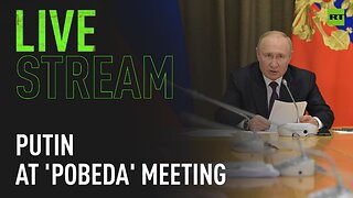 Putin takes part in the meeting of the Russian organizing committee 'Pobeda' ('Victory')