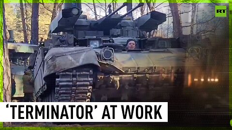 Crew of ‘Terminator’ tank engage in combat near Kremennaya
