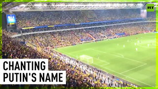 Turkish football fans chant ‘VLADIMIR PUTIN’ at Ukrainian rivals
