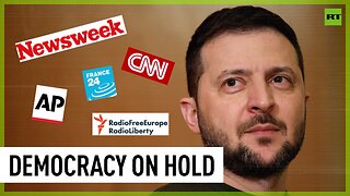 Western media lambasts Zelensky for scraped elections and censorship