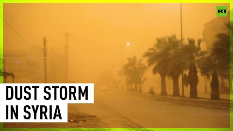 Dust storms cast orange hue in Syria
