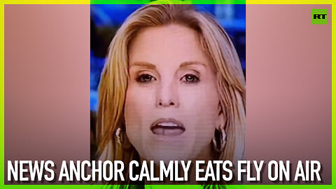 News anchor calmly eats fly on air