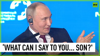 What can I say to you...son? – Putin jokes with audience member