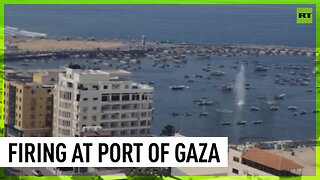 Israeli warships fire at Port of Gaza amid hostilities with HAMAS
