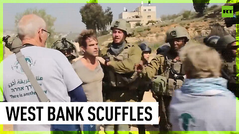 Israeli army scuffles with pro-Palestinian rally