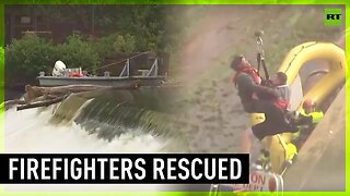 New Jersey police rescue stranded firefighters