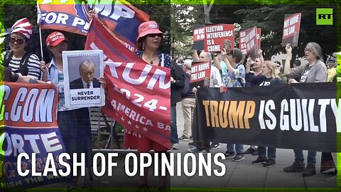 Pro-Trump and anti-Trump protesters meet in NYC