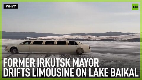 Former Irkutsk mayor drifts limousine on Lake Baikal