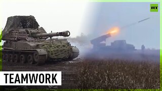 Russian ‘Grad’ and ‘Akatsiya’ artillery in combat