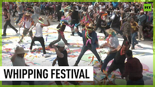 Mexicans whip each other at traditional Holy Week festival