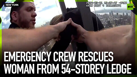 Emergency crew rescues woman from 54-storey ledge