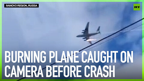 Burning plane caught on camera before crash