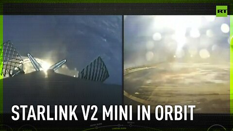 SpaceX Falcon 9 launches Starlink V2 Mini satellites