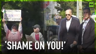 Biden confronted by pro-Palestine protesters in Delaware