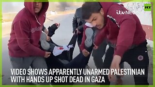 Apparently unarmed Palestinian with hands up shot and killed in Gaza