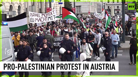 Protesters march in Vienna to support Palestine