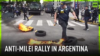 Rally against President Milei's policies takes place in Buenos Aires