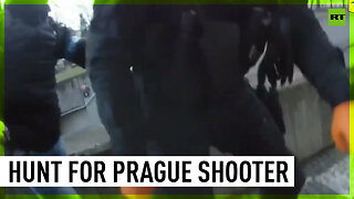 Czech police share video of gunman hunting at Prague university