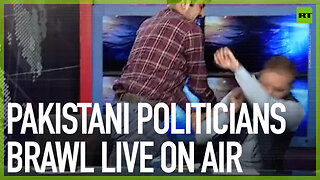 Pakistani politicians brawl live on air