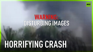 Horrifying footage of plane crashing in Brazil