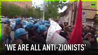 Pro-Gaza students brawl with Italian cops