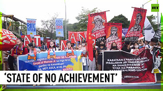 Protesters rally ahead of president’s state of the nation address in Philippines