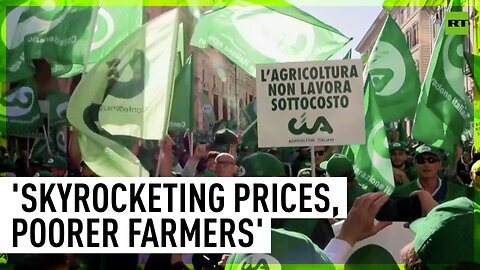 Thousands of Italian farmers protest against skyrocketing prices