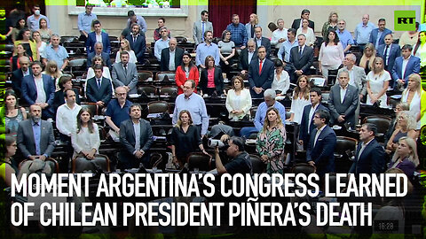 Moment Argentina’s congress learned of Chilean President Piñera’s death