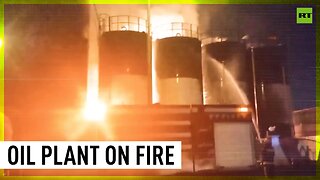 Explosion at Iranian oil plant sparks massive blaze