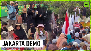 Protesters rally against sharp fuel price hike in Indonesia