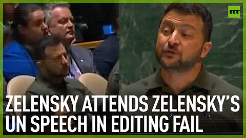 Zelensky attends Zelensky’s UN speech in editing fail